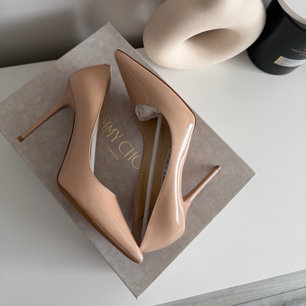 Jimmy Choo Powder Pink Patent Leather Pumps Us 5.5 Eu 35.5